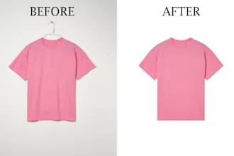 do flat lay image editing, ghost mannequin, neck joint, apparel photo editing