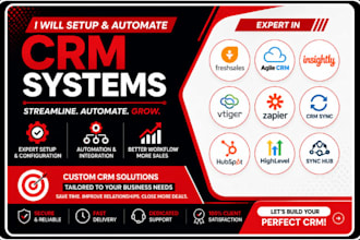 setup freshsales agile CRM insightly vtiger zapier CRM sync hubspot gohighlevel