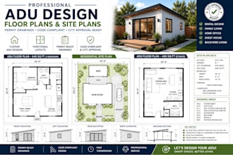 design professional adu floor plans and residential site plans