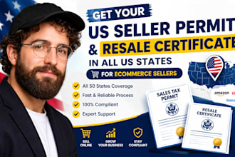 get US seller permit and resale certificate in all us state for ecommerce seller