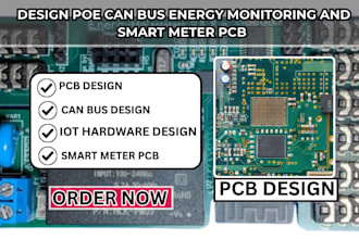 design poe can bus energy monitoring and smart meter pcb