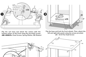 create technical illustration, design product instruction manual, line art