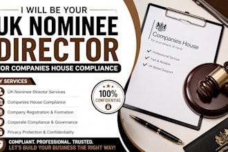 be your UK nominee director for companies house compliance