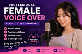 record a natural indonesian female voice over