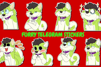 create nsfw sticker, furry telegram stickers, animated sticker, crypto sticker