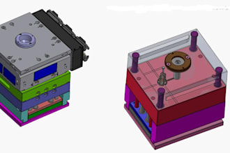 do plastic injection mold design tooling dfm mold flow analysis cnc 3d cad model