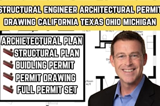 structural engineer architectural permit drawing california texas ohio michigan