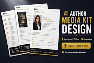 design author media kit and press package