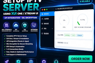 setup iptv server using xui one, xtream UI, API integration, SSL encryption