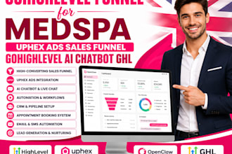 gohighlevel funnel for medspa uphex ads sales funnel gohighlevel ai chatbot ghl