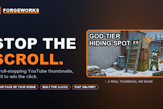 design a click worthy gaming youtube thumbnail