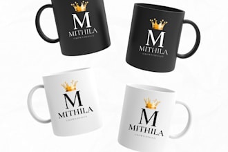 make 3d mug mockup for your logo and brand design