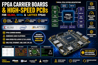 design fpga carrier boards and high speed pcbs for xilinx intel and lattice fpga
