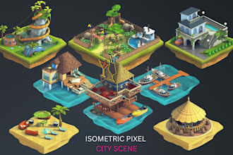 create isometric pixel art tileset tilemap and game assets for 2d games