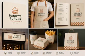 design premium restaurant branding cafe and restaurant logo full brand identity