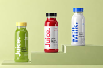 create energy drink bottle mockup, blender and keyshot 3d packaging rendering