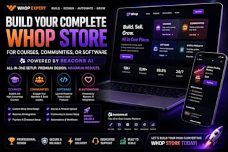 build your complete whop store for courses, communities, or software beacons ai