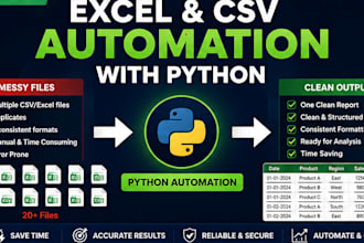 automate excel and CSV reports using python