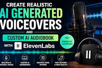 create realistic ai generated voiceovers and custom ai audiobook with elevenlabs