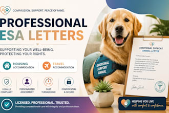write professional and legal esa letters