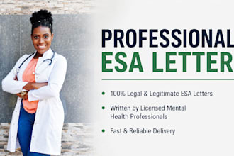 write professional and legal esa letters
