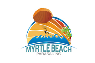design amazing myrtle beach parasailing logo