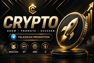 promote ai token nft meme coin web3 and crypto project with telegram marketing