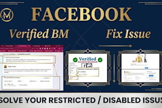 fix or create verified fb business manager and ad account