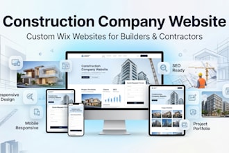 design wix construction website for wix contractors wix builders