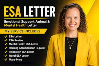 write esa letter emotional support animal letter mental health support esa