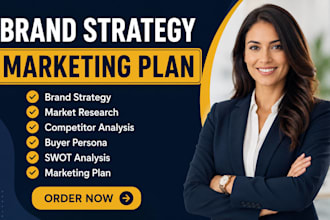 create a complete brand strategy, market research and marketing plan