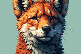 do colorful pop art portraits of pets and animals
