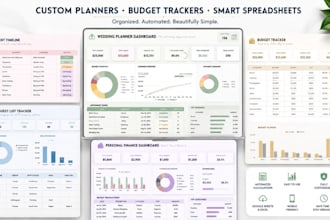 create a custom wedding planner, budget tracker, personal finance and event plan