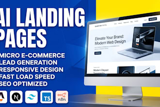 develop a premium landing page with an integrated ai agent