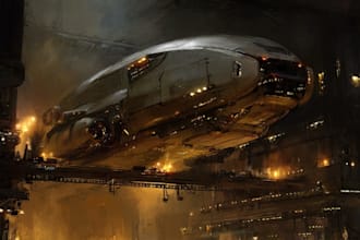 draw high quality spaceship concept