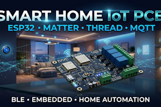 design smart home iot pcb esp32 matter thread mqtt ble automation smart switch