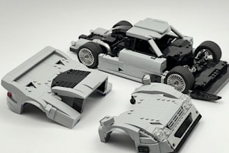 design custom 3d digital lego moc in bricklink studio with PDF instructions