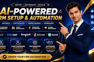 setup b2bcrm accelo suitedash honeybook dubsado ai proposal generator automation