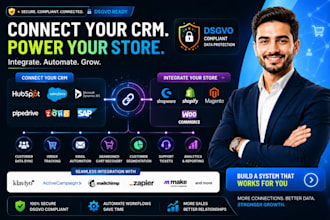 integrate hubspot salesforce 365 dsgvo shopware shopify magento woocommerce API