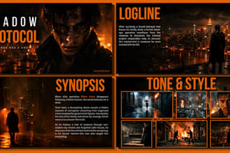 create a netflix style movie pitch deck presentation
