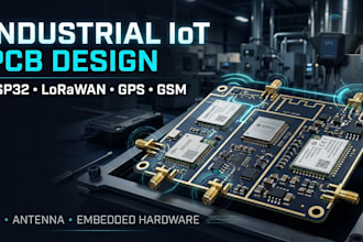 develop esp32 lorawan sx1262 gps GSM rf pcb antenna design embedded firmware
