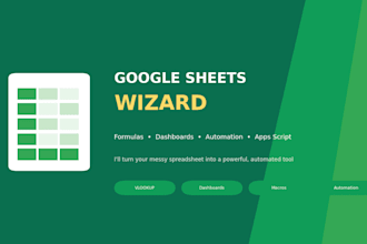 be your google sheets expert and excel wizard