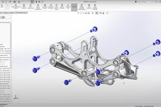 design one automative or ev component with 3d cad modelling  ready solidwork