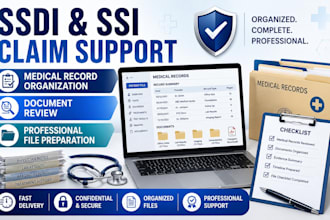 prepare professional ssdi ssi claim documentation support
