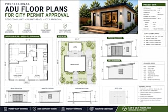 design adu floor plans for city permit approval