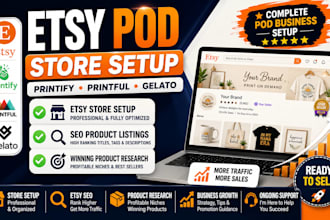 set up etsy print on demand store with pod printify printful and gelato
