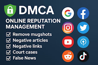 delete false bad news links, remove mugshots cases negative articles on google