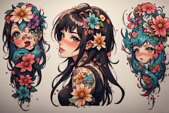 create the coolest anime or manga tattoo design
