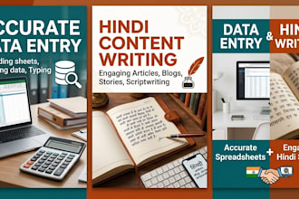 professional data entry and creative hindi content writing