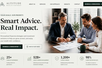design wix financial advisor website wealth management investment firm website